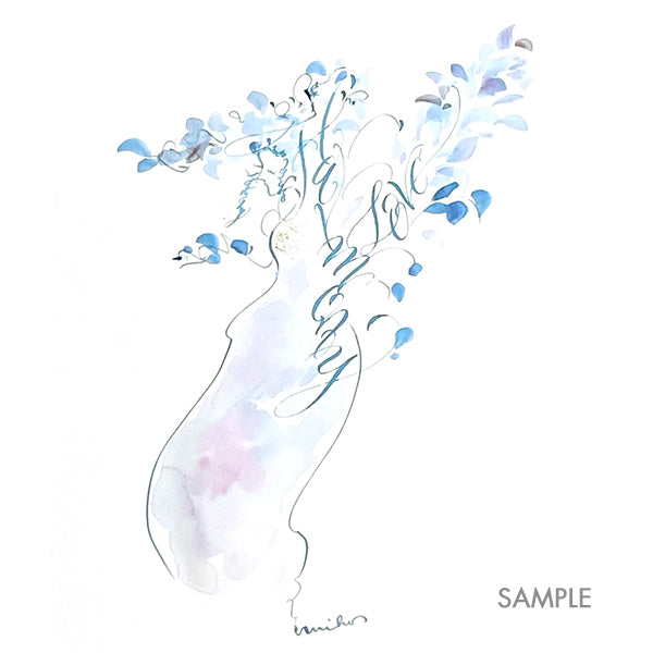 《Gift Art》Miho SASAKI:カリグラフィーフラワーアート+額装