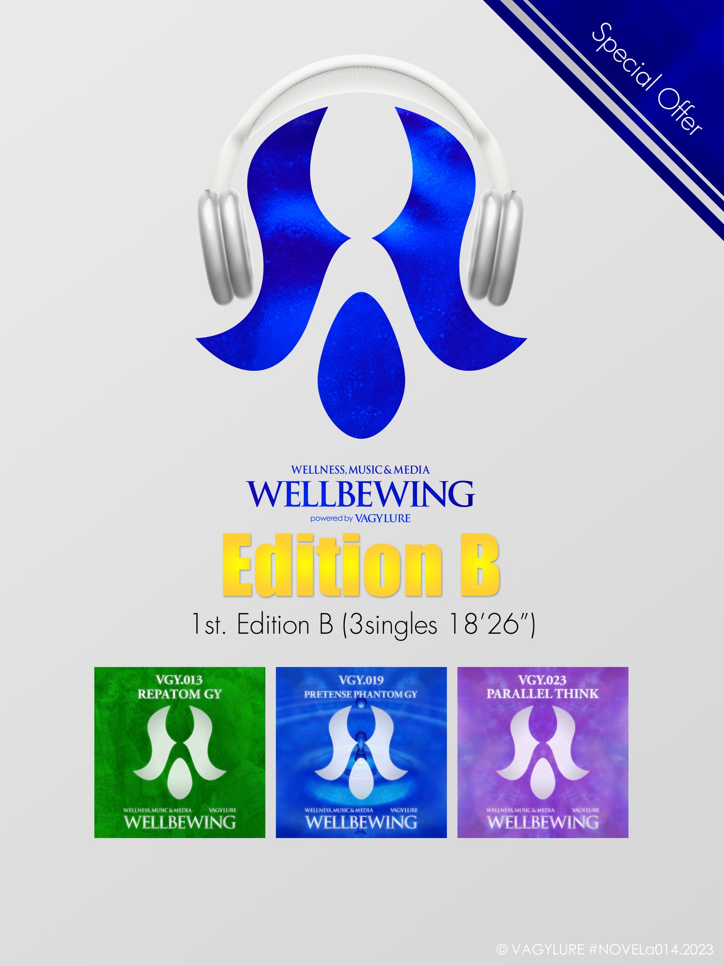 商用BGM WELLBEWING® VGY series 1st Edition B : ホテル・美容サロン・美容室・ヨガスタジオ 店内音楽 : 3曲（18分26秒）